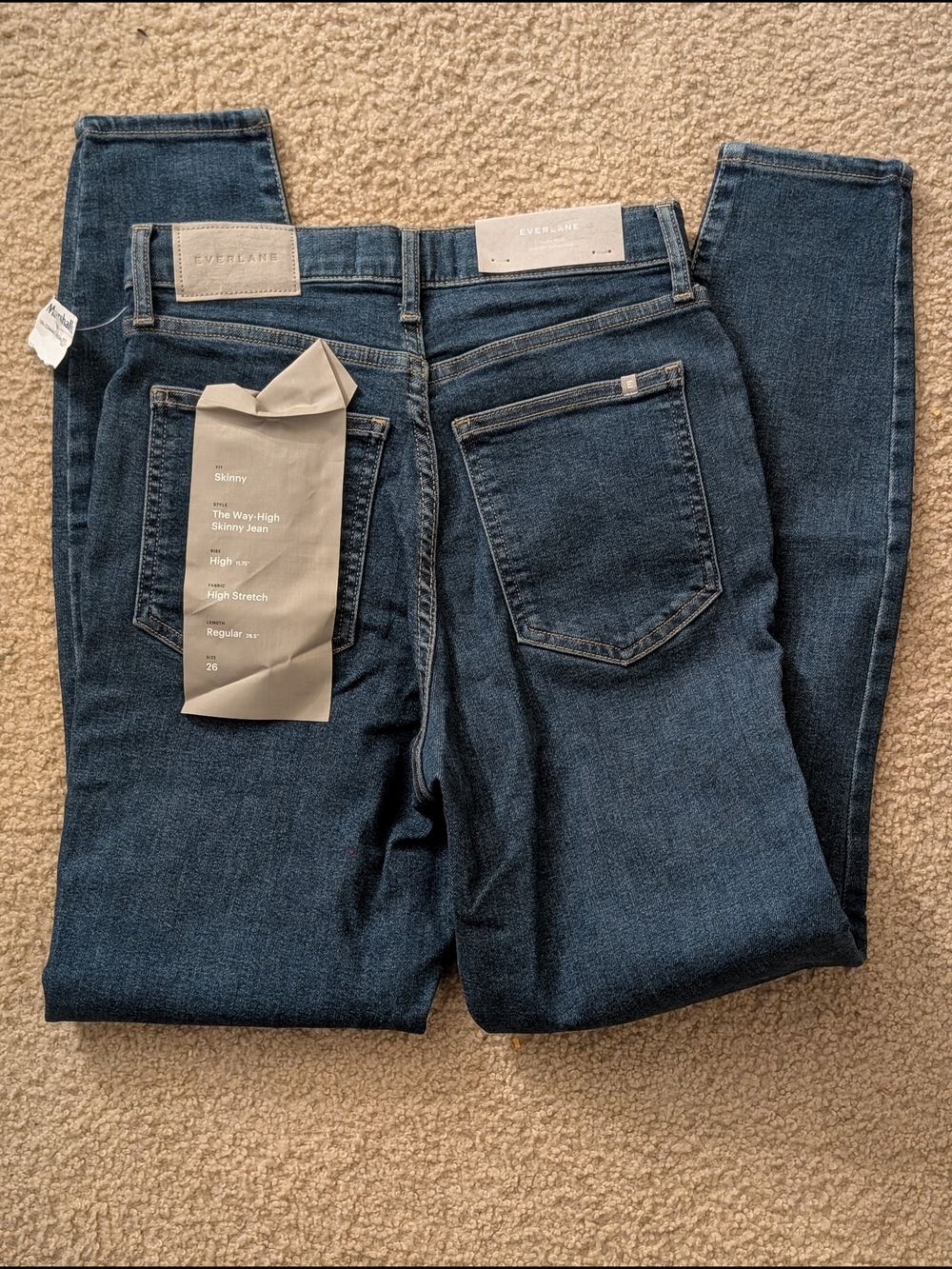 Everlane Dark Indigo The Way High Skinny Jean Size 26